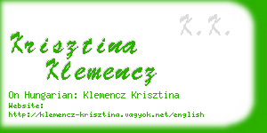 krisztina klemencz business card